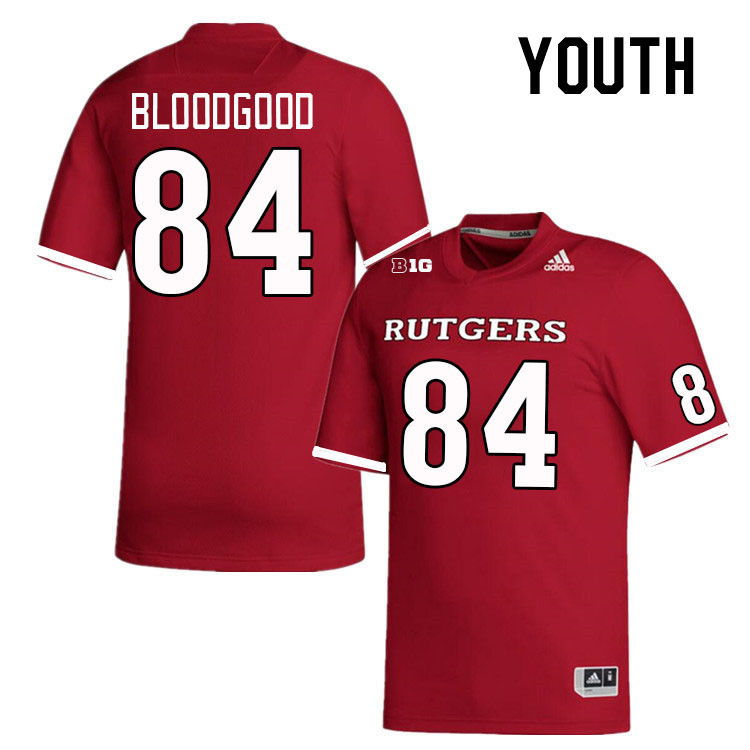 Youth #84 Gunnison Bloodgood Rutgers Scarlet Knights College Football Jerseys Stitched Sale-Scarlet